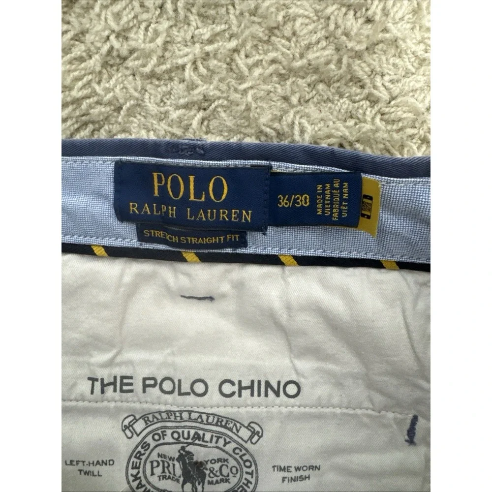 Polo‎ Ralph Lauren Chino Pants Mens 36x32 Blue Stretch Slim Fit Preppy Coastal